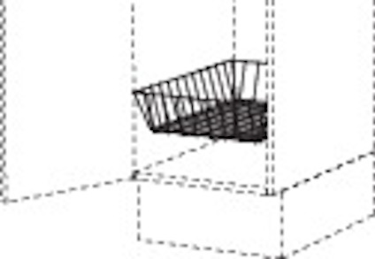 TRÅDBACK LÅG 60 CM INKL GLIDLIST