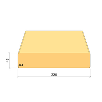 45X220 BYGGREGEL C14 IMP NTR/A 4,2M