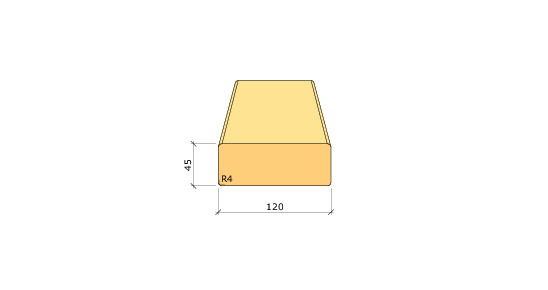 K-VIRKE C24 GRAN 45X120 MM - 