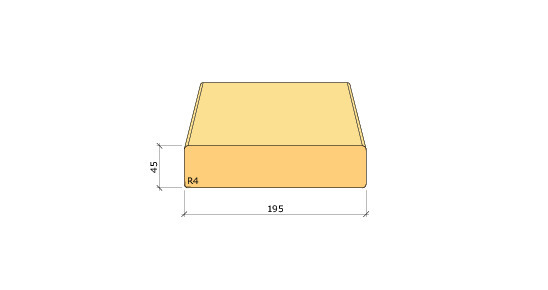 K-VIRKE C24 GRAN 45X195 MM - 