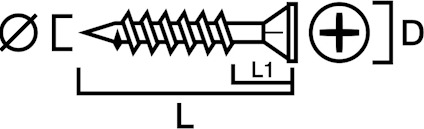 FIBERCEMENTSKRUV ZNNI PH2 3,9-25 VÅTRUM PLÅT/TRÄ PKT