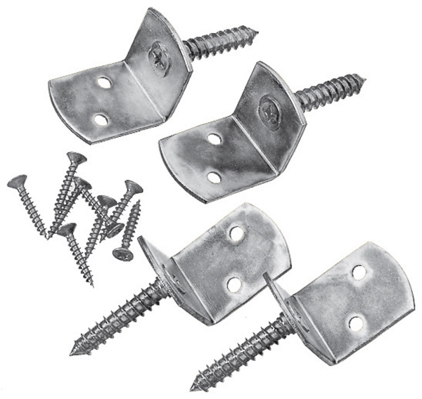 BESLAG SKÄRM ROSTFRITT STÅL 4 STK/FÖRP SS304 - Jabo