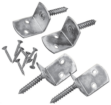 BESLAG SKÄRM ROSTFRITT STÅL 4 STK/FÖRP SS304