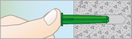 En illustration av en hand som håller en grön penna mot ett block med grå trekantigt mönster.