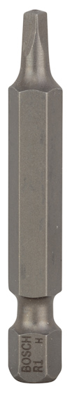 Bits i metall med hexagonal form och texten "BOSCH R1".