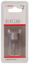 Förpackning med Bosch bitshållare, 17 mm, med lång livslängd. Text: "2 608 550 072".