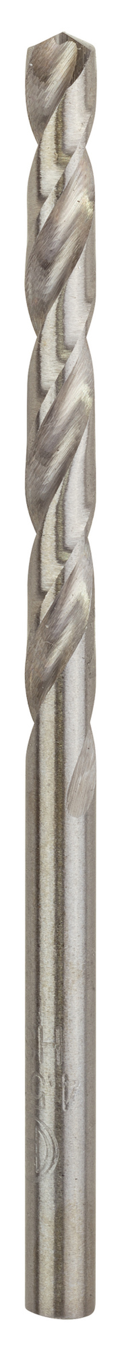 Metallborr med spiralformade skär, silverfärgad yta.