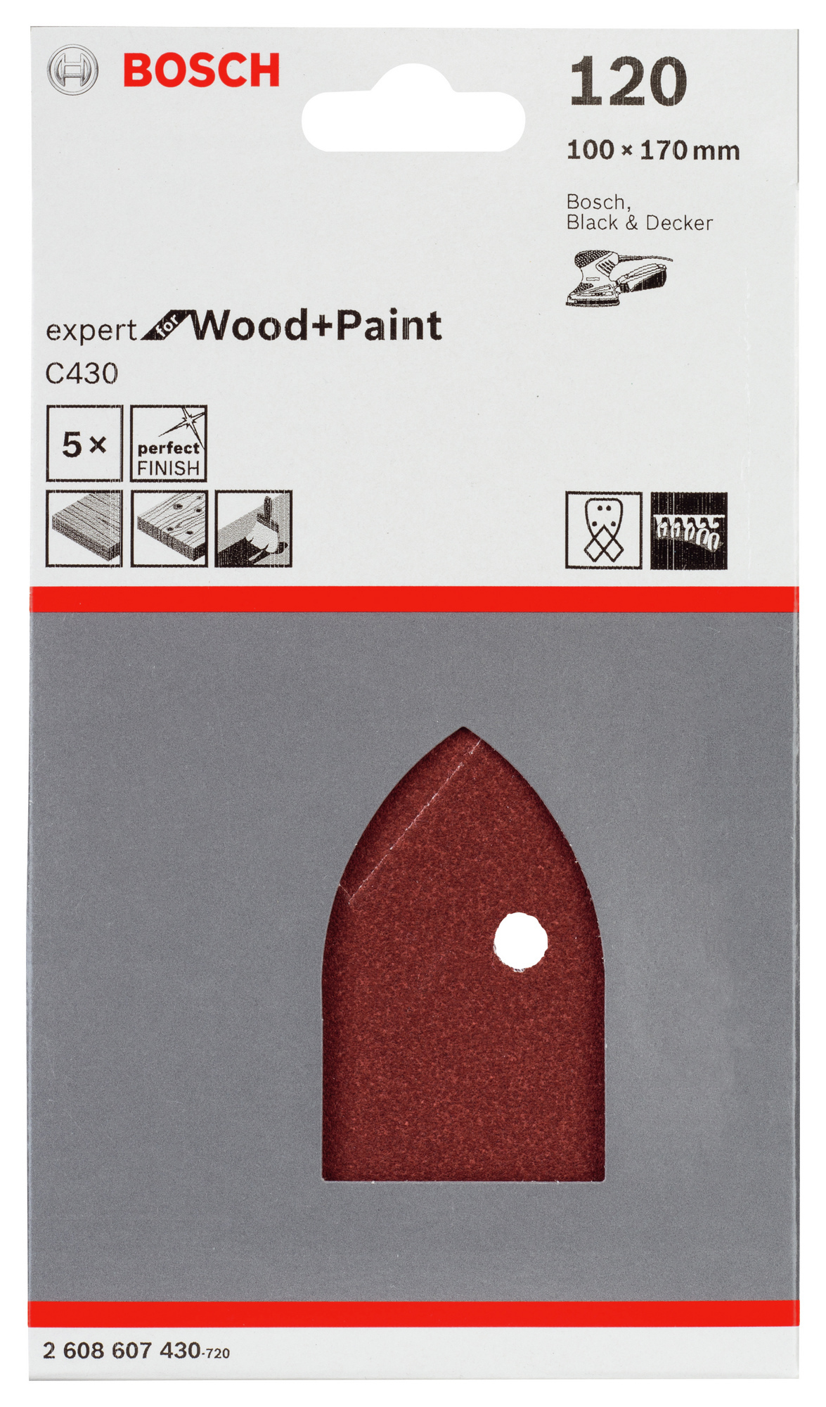 SLIPPAPPER BOSCH C430 EXPERT FOR WOOD AND PAINT MULTISLIP - Bosch