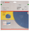 Förpackning av Bosch cirkelsågblad, expert för trä, 254 mm, med information om ren och långvarig kapning.