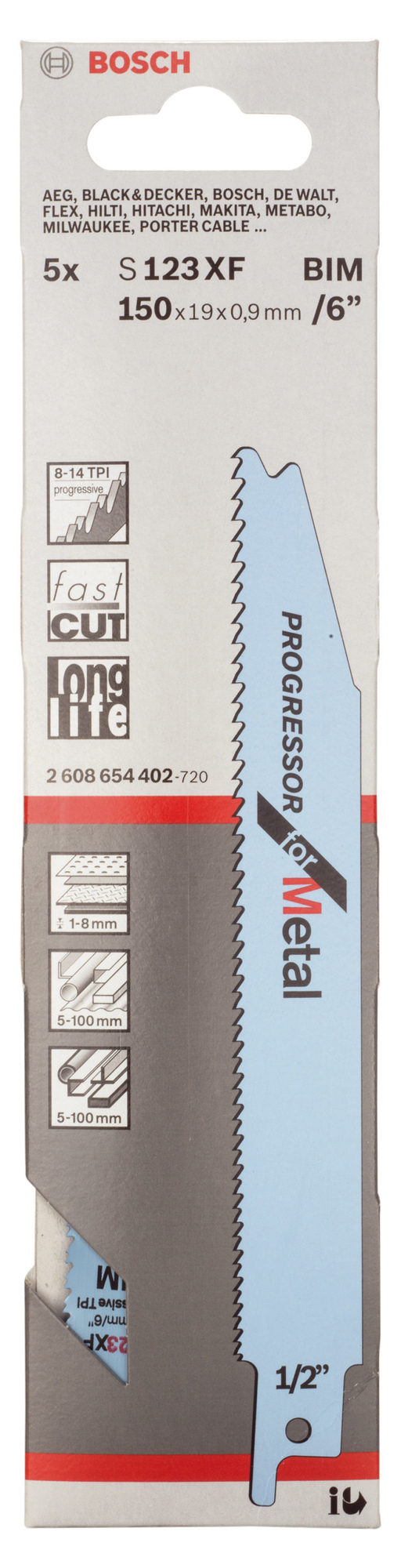 TIGERSÅGBLAD S123XF 5ST PROG METALL - Bosch