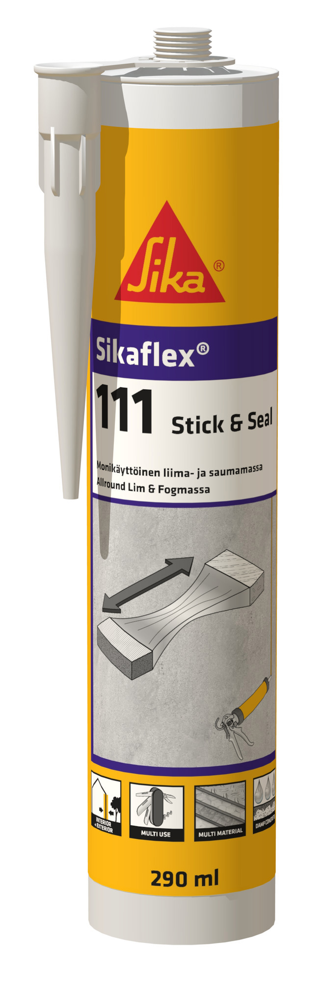 LIM- OCH FOGMASSA SIKAFLEX-111 STICK&SEAL 290ML - Sika
