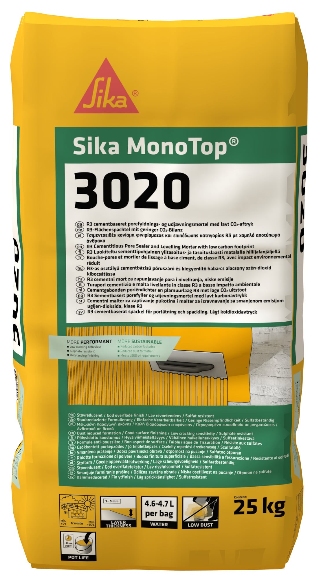 REPARATIONSBRUK SIKAMONOTOP-3020 25 KG - Sika