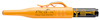 Orange märkpenna med svart spets, märkt "Pica Ink Deep Hole Marker" och ett fack för påfyllning.