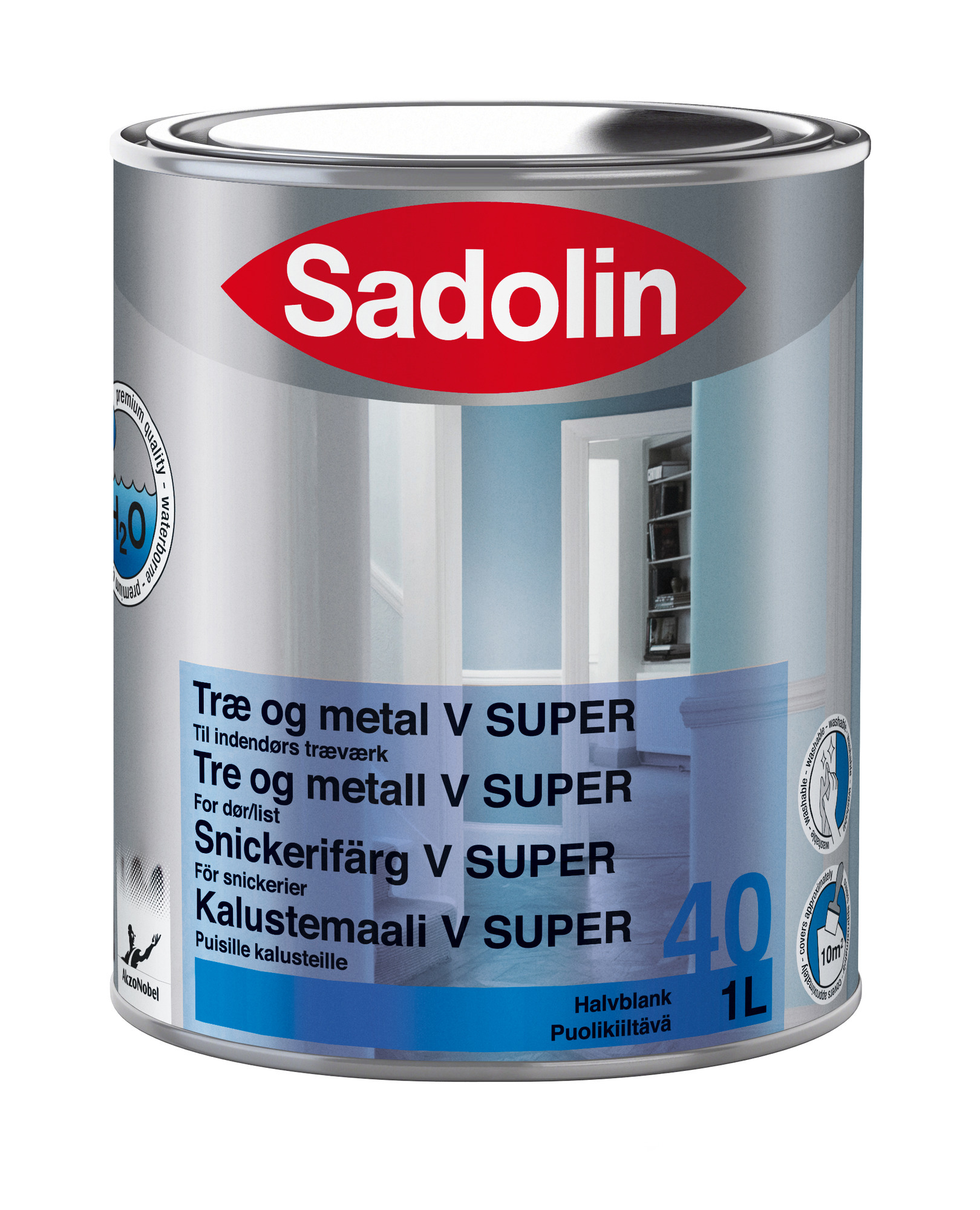 SNICKERIFÄRG V SUPER 40 BC SADOLIN INOMHUS 0,93L - Sadolin