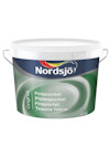 Förpackning med Nordsjö Original Finspackel för inomhusbruk, 10 liter, med vit och grön etikett.