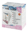 Förpackning med texten "TORRBOLLEN Refill" och bilder på påsar. 3-pack.