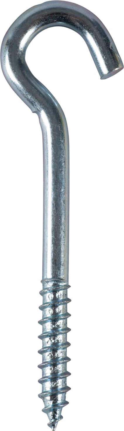 S-formad krok av metall med en skruvgänga i den nedre delen.