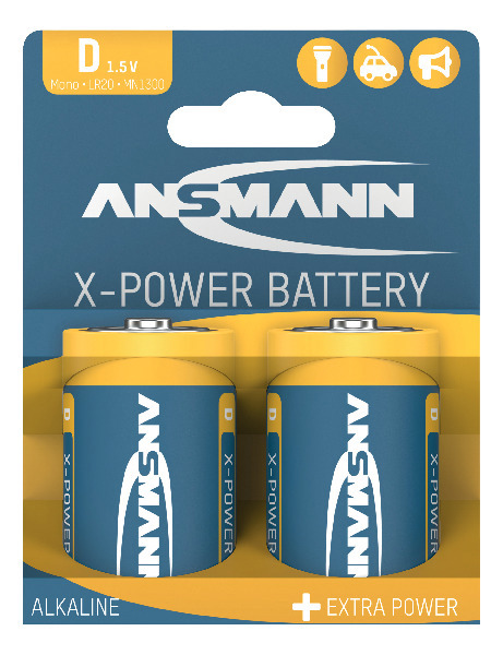 BATTERI X-POWER D/LR20 1,5V 2P - Thomee