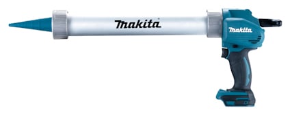 Batteridriven fogpistol av märket Makita med blå och silverfärgad design.