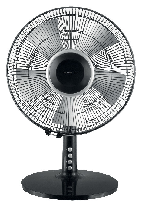 KALLUFTSFLÄKT BORD 30CM SVART 40W - Emerio