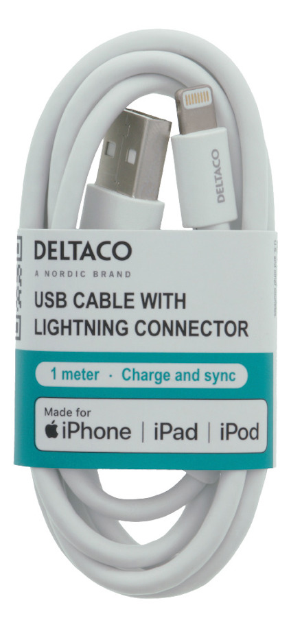 KABEL LIGHTNING 1M VIT