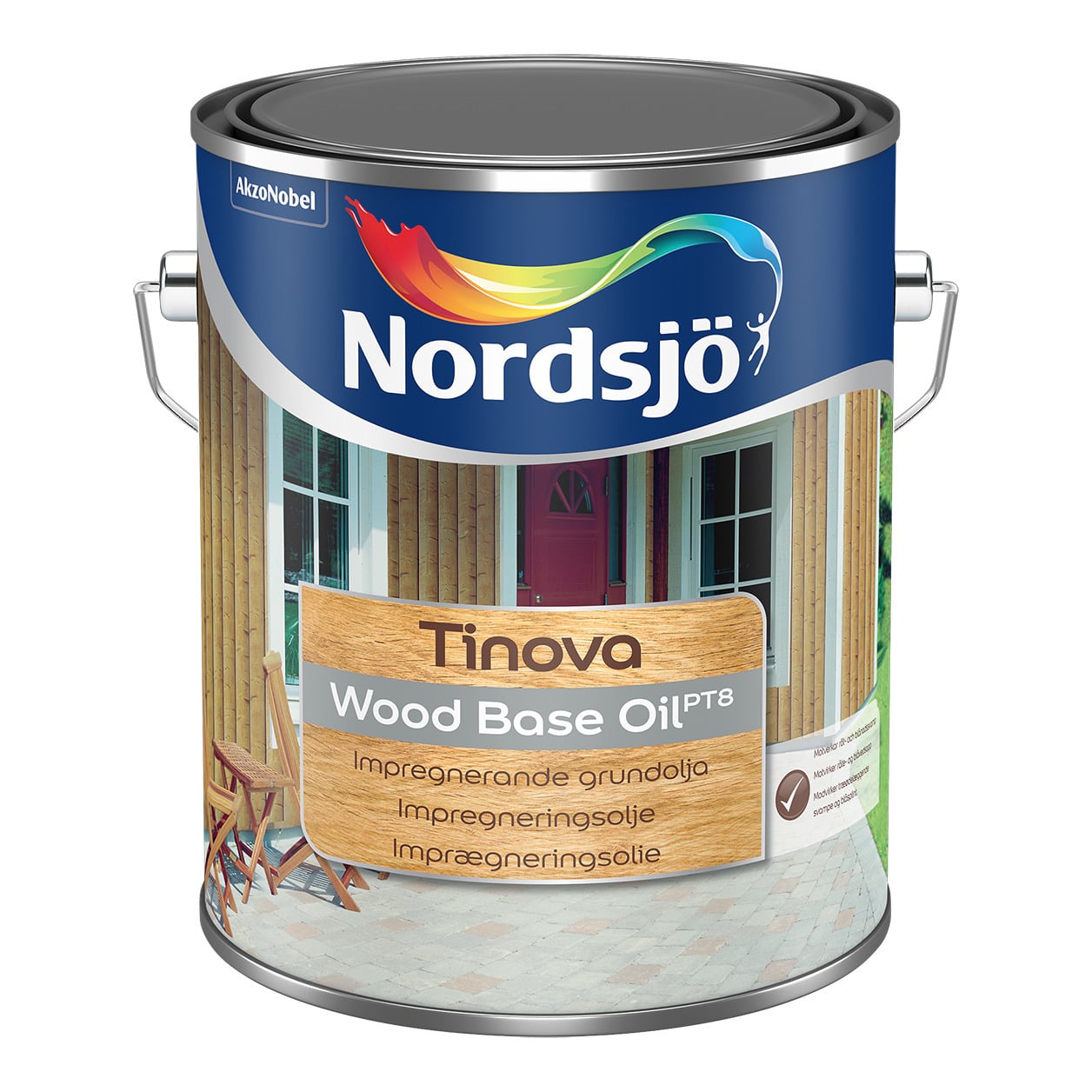GRUNDOLJA TINOVA WOOD BASE PT8 NORDSJÖ UTOMHUS 2,5L - Nordsjö