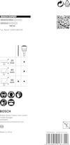 Förpackningsinformation för Bosch borrl, längder: 100 mm, 45 mm, 25 mm, 60 mm. Tillverkad i Kina.