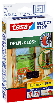 INSEKTSNÄT 55033 TESA SVART OPEN/CLOSE 1,3X1,5M - Tesa