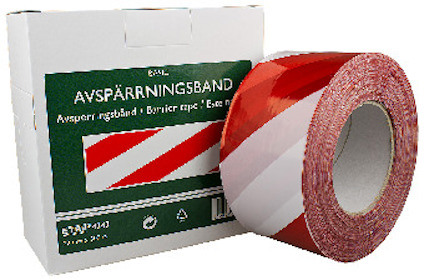 VARNINGSBAND ETAB BASIC RÖD-VIT 70MMX500M