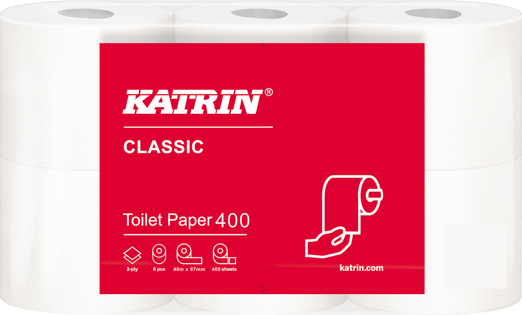 TOALETTPAPPER CLASSIC 104834 KATRIN 400 2-LAGER - Katrin
