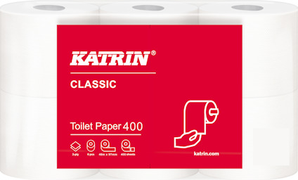 TOALETTPAPPER CLASSIC 104834 KATRIN 400 2-LAGER