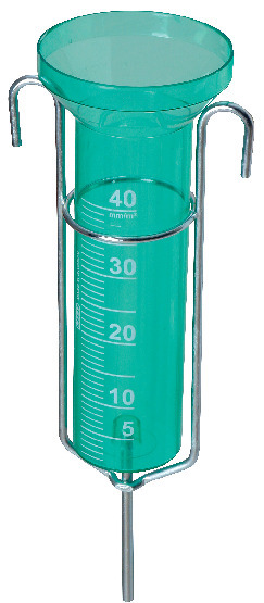 REGNMÄTARE MED MÄTGLAS AV GRÖN PLAST - Nyby