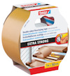 Förpackning med dubbelhäftande matta tejp, märkt Tesa Extra Strong, 5 m x 50 mm.