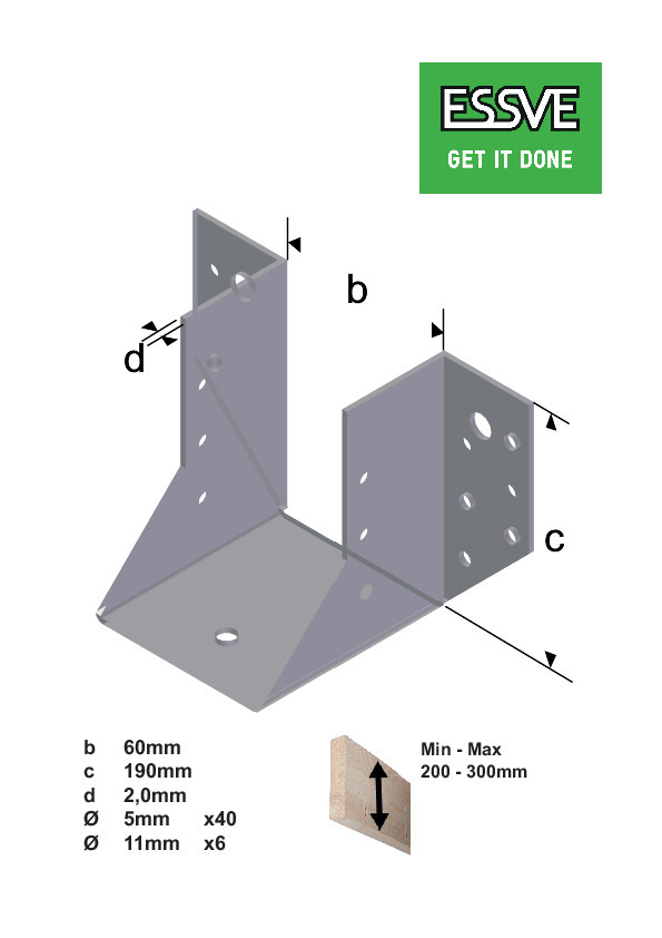 BALKSKO U 60X190 CE  - ESSVE