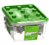 Plastlåda med grönt lock innehåller Essve guldankare M10 x 60, PS 50, artikelnr 306407.