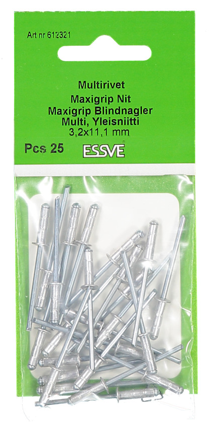 BLINDNIT MAXIGRIP ALUMINIUM 3,2X11,1 25ST