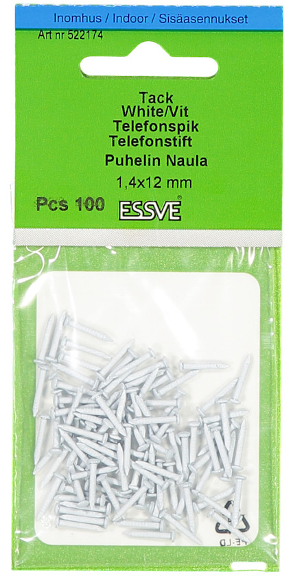 TELEFONSPIK VIT 1,4X12 100ST