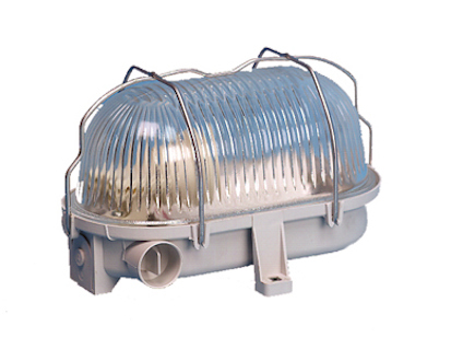 GALLERARMATUR 60W GRÅ IP44 