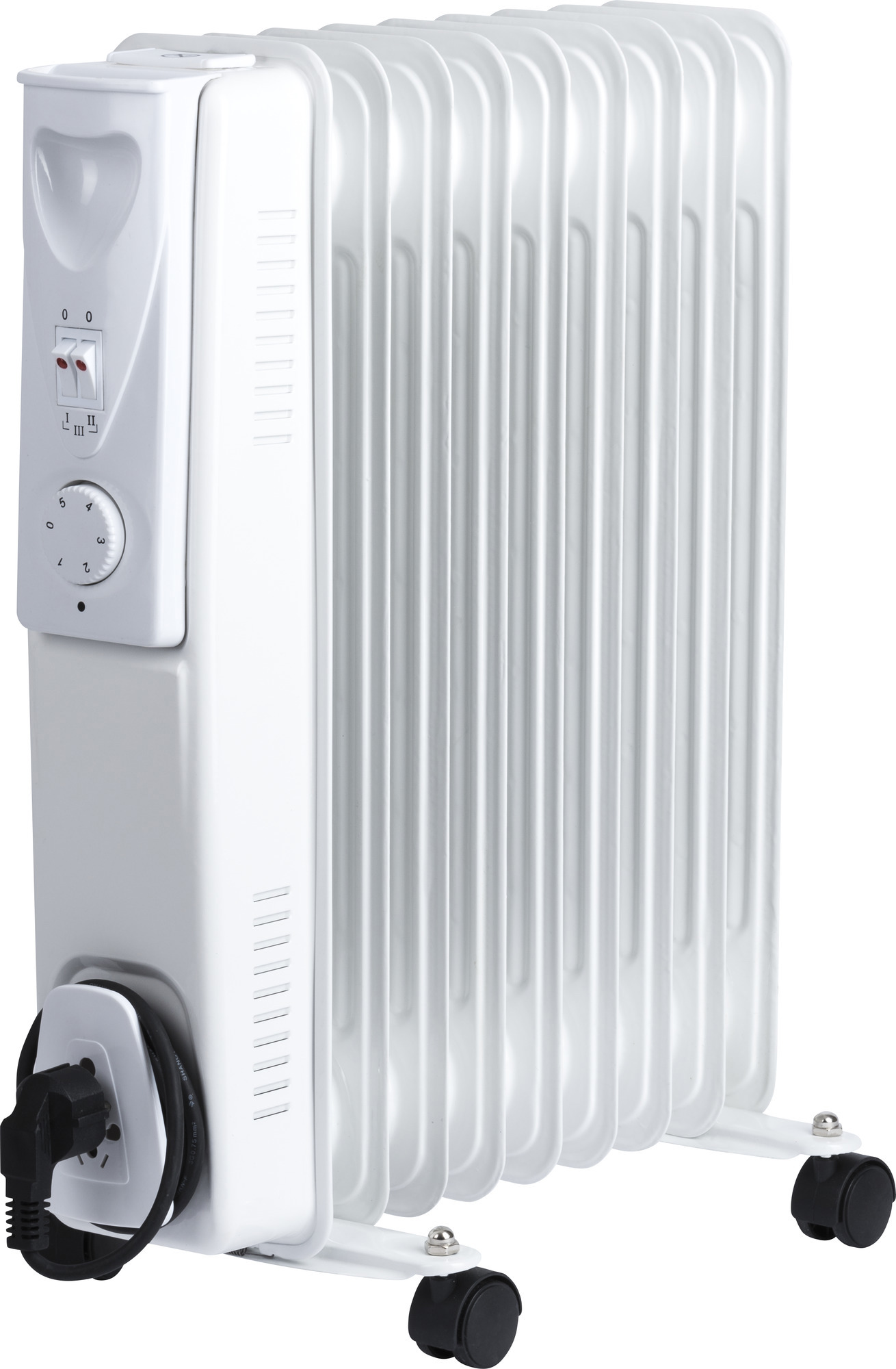 VÄRMEELEMENT OLJEFYLLT 2000W 9FLÄNS 0-800-1200-2000W M HJUL - Gelia