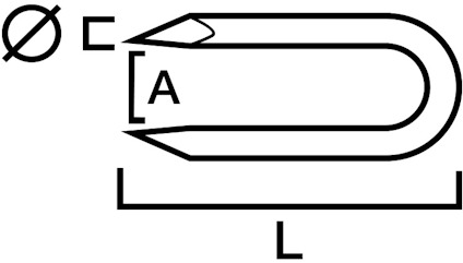 KRAMPA AZ VARMFÖRZINKAD UTVÄNDIG TRÄ 2,75X30MM 500ST