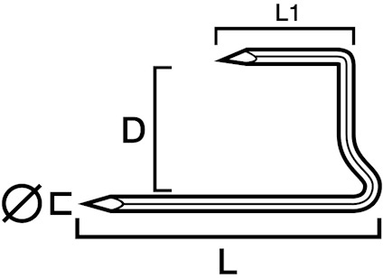 TAKPANNEKROK ROSTFRI A2 RUND 3,0X60MM 30-25 100ST