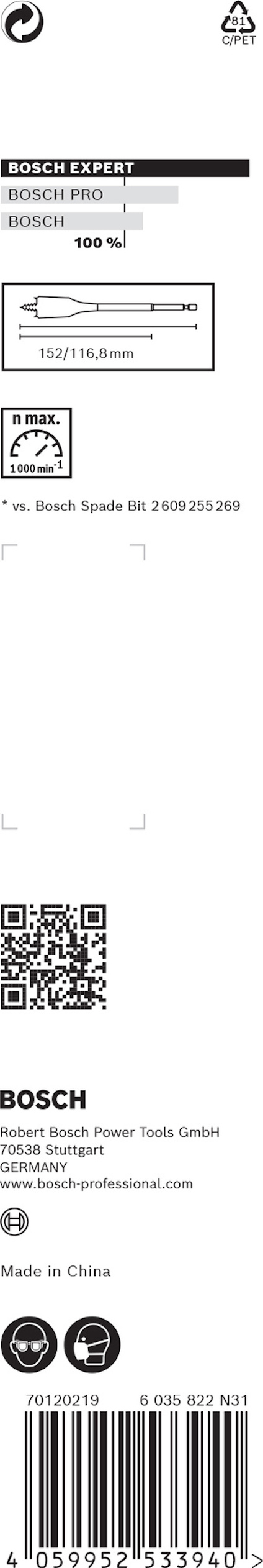 CENTRUMBORR SELFCUT 22X152MM