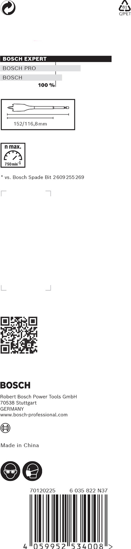 CENTRUMBORR SELFCUT 32X152MM