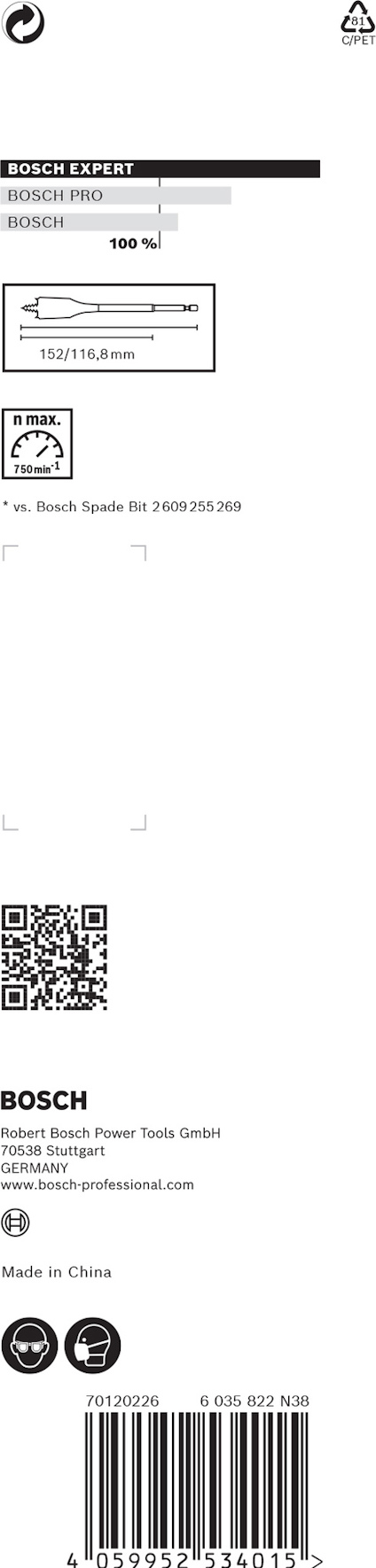 CENTRUMBORR SELFCUT 35X152MM