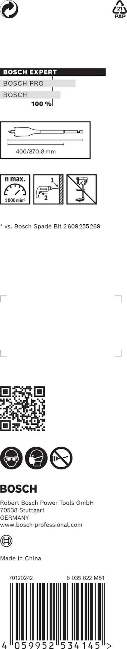 CENTRUMBORR SELFCUT 12X400MM