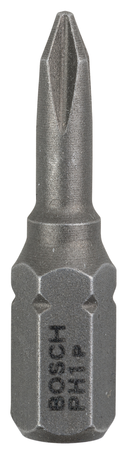 Skruvmejselbit Bosch PH1 P med sexkantigt fäste och korsspårsspets.