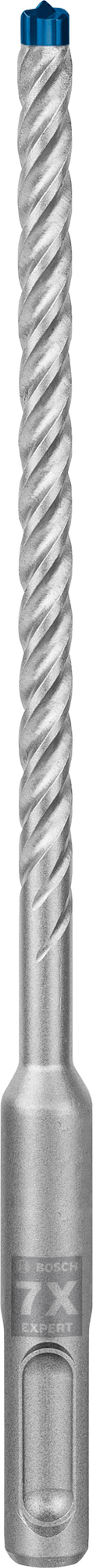 Borr med spiralformat mönster och blå spets, designad för att användas med borrmaskin.