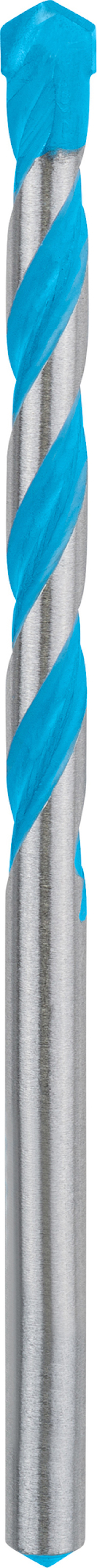 Borr med blå spets och silverfärgat spiralmönster.