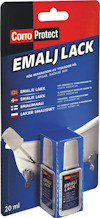 Förpackning med Corro Protect Emalj Lack för reparation av skador, 20 ml flaska och pensel.